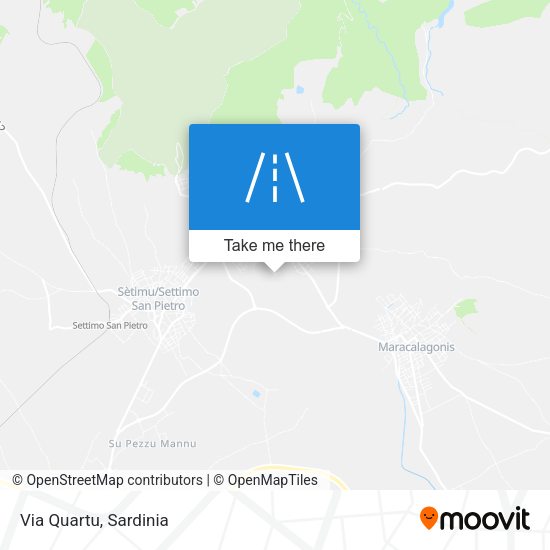 Via Quartu map