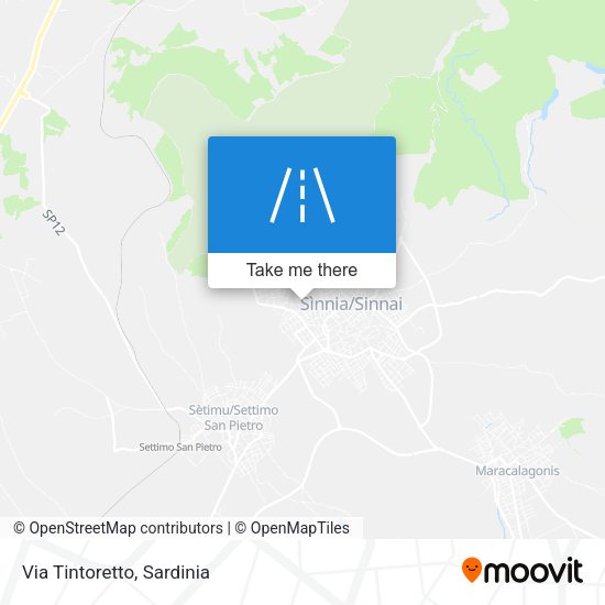 Via Tintoretto map