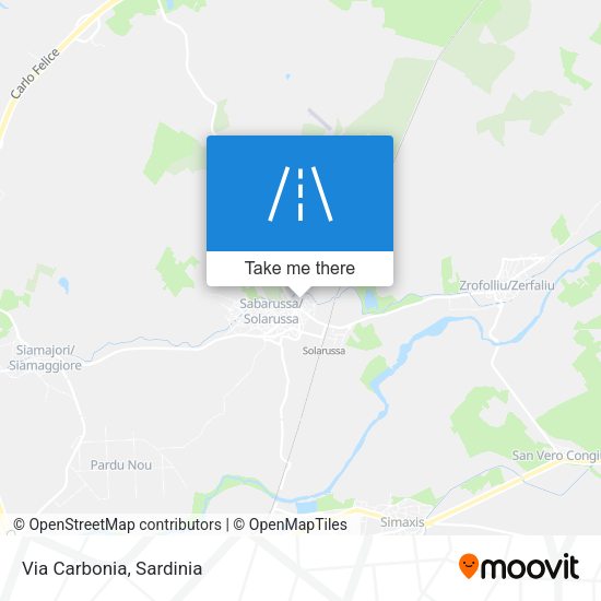 Via Carbonia map