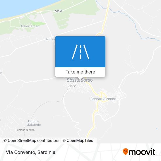Via Convento map
