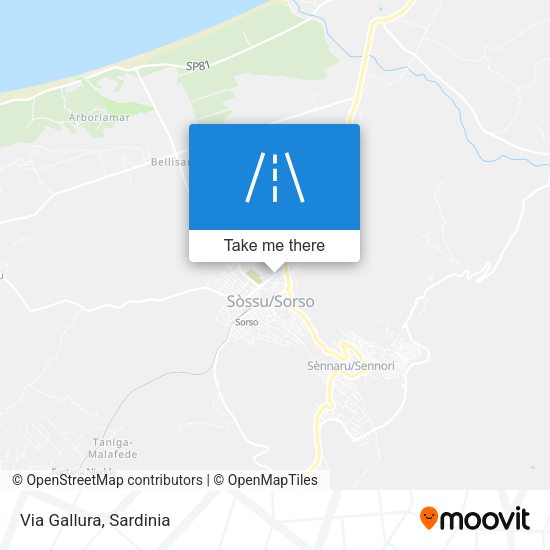 Via Gallura map