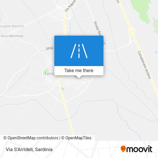 Via S'Arrideli map