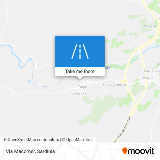 Via Macomer map