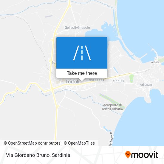 Via Giordano Bruno map