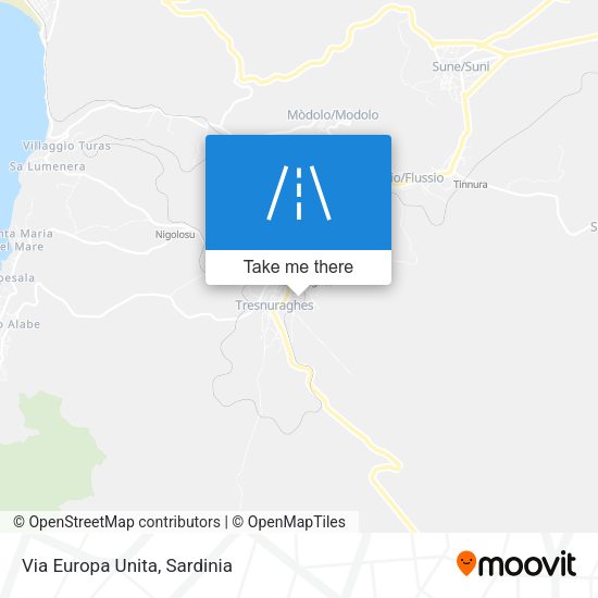 Via Europa Unita map
