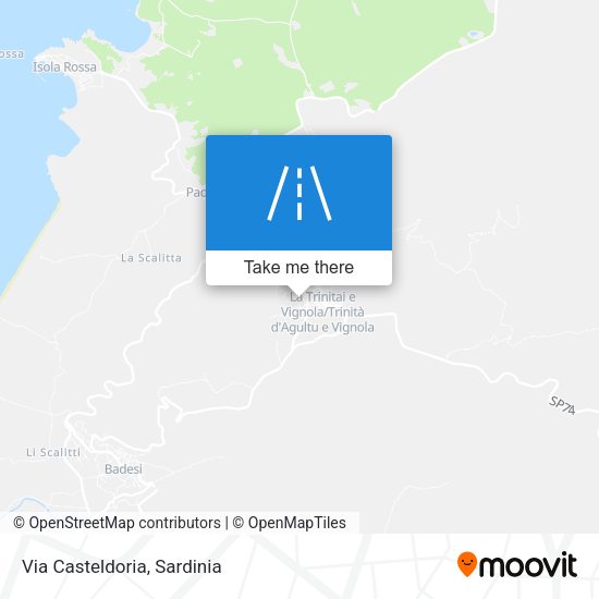 Via Casteldoria map