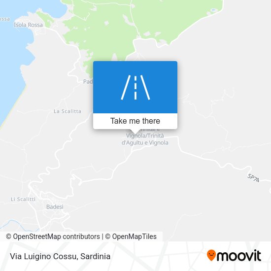 Via Luigino Cossu map
