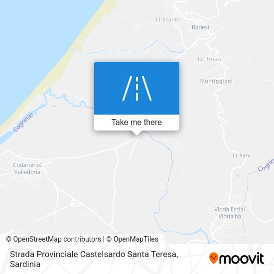 Strada Provinciale Castelsardo Santa Teresa map
