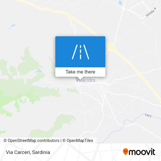 Via Carceri map