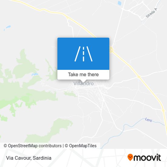 Via Cavour map
