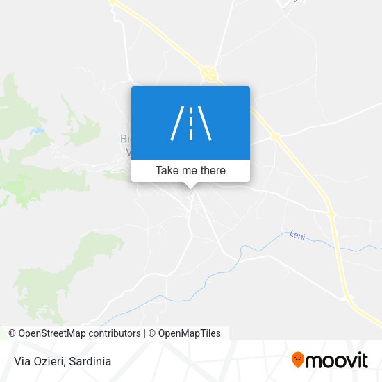 Via Ozieri map