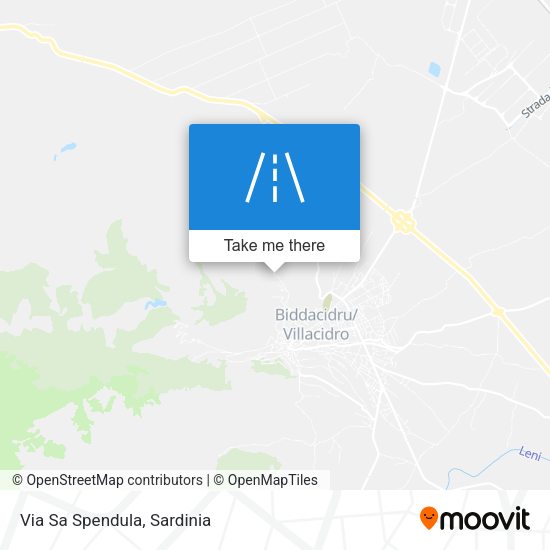 Via Sa Spendula map