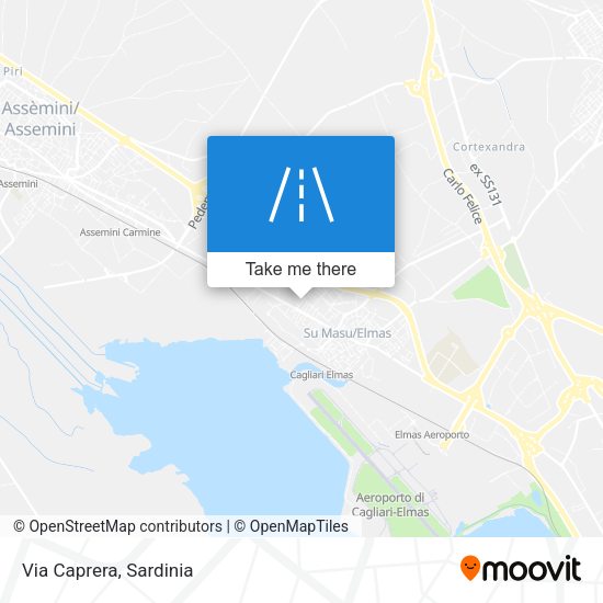 Via Caprera map
