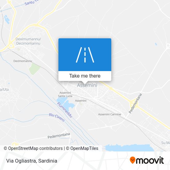 Via Ogliastra map