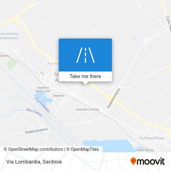 Via Lombardia map
