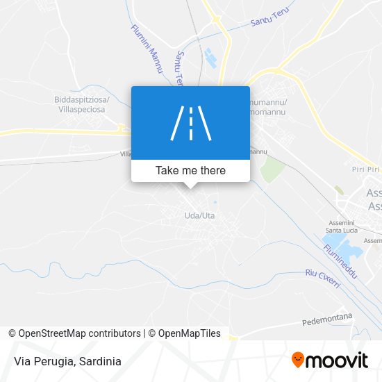 Via Perugia map