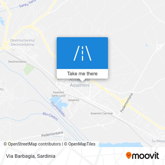 Via Barbagia map