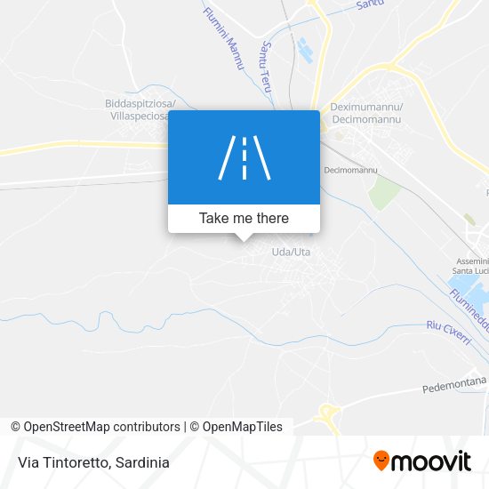 Via Tintoretto map