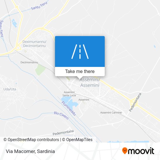 Via Macomer map