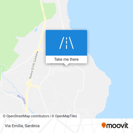Via Emilia map