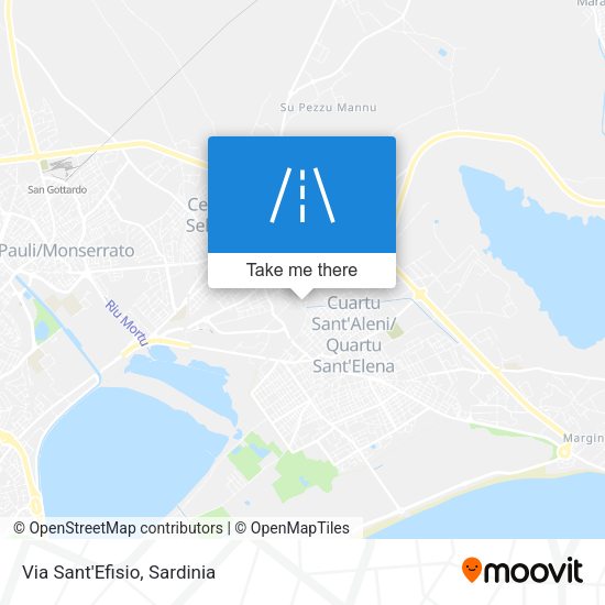 Via Sant'Efisio map