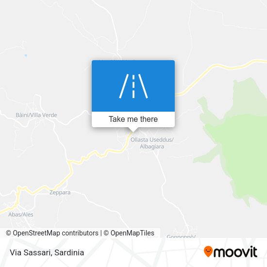 Via Sassari map