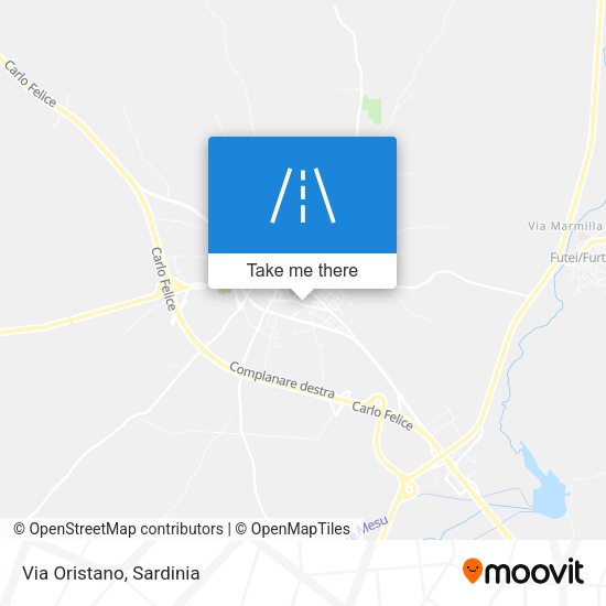 Via Oristano map