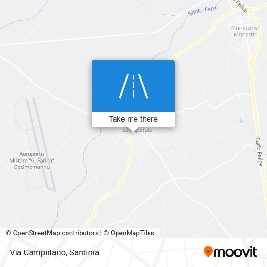 Via Campidano map