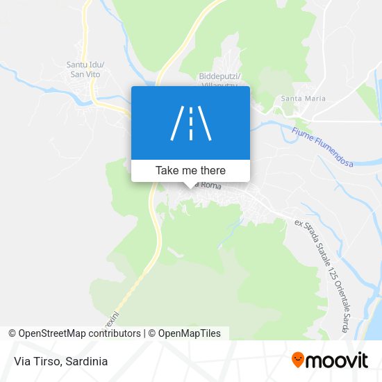 Via Tirso map