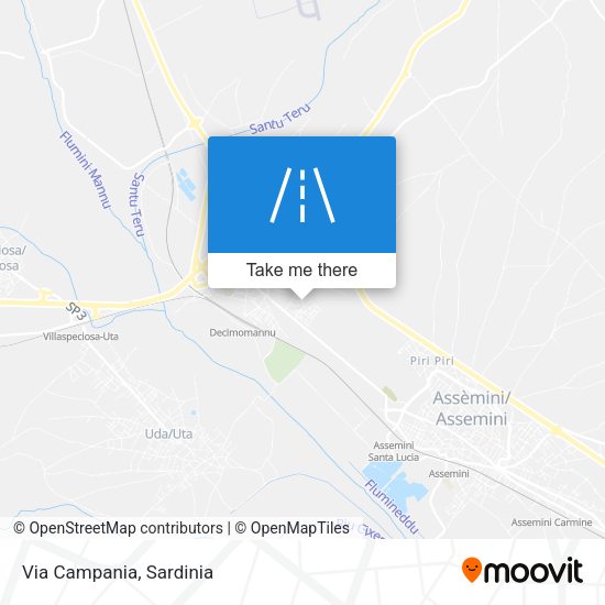 Via Campania map