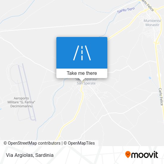 Via Argiolas map