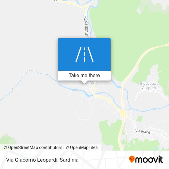 Via Giacomo Leopardi map