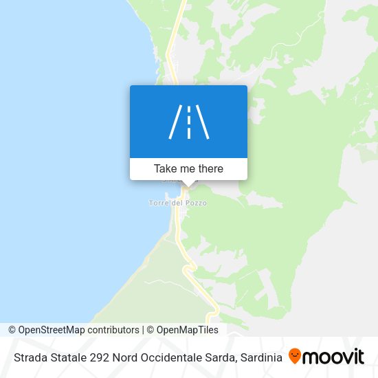 Strada Statale 292 Nord Occidentale Sarda map