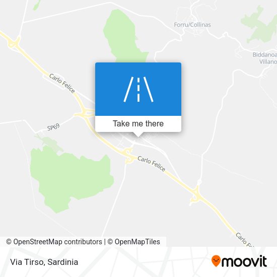 Via Tirso map