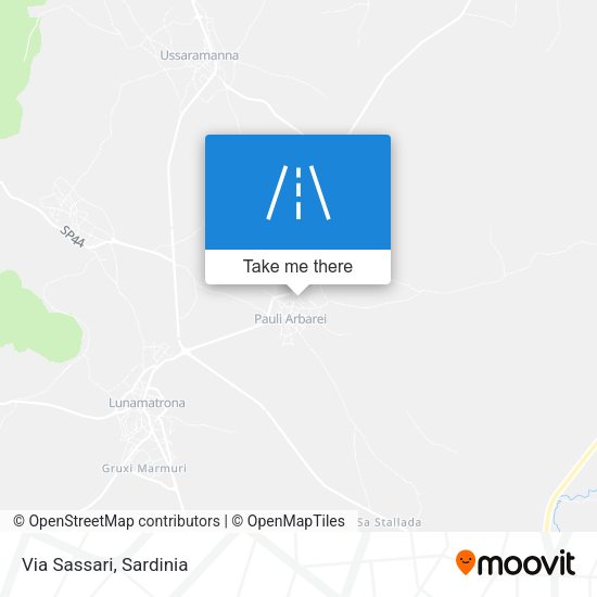 Via Sassari map