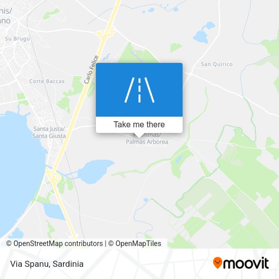 Via Spanu map