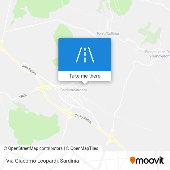 Via Giacomo Leopardi map