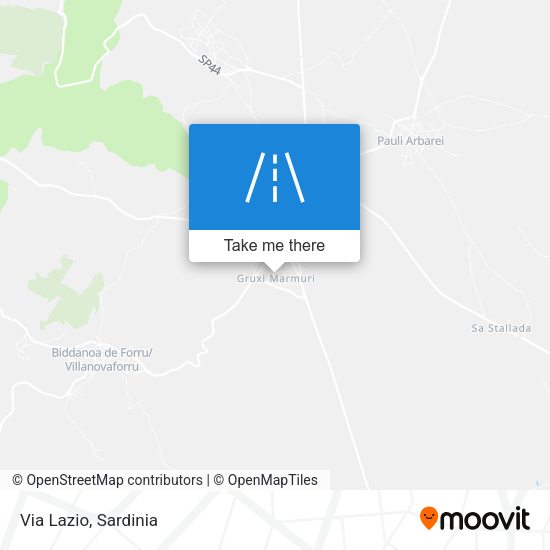 Via Lazio map