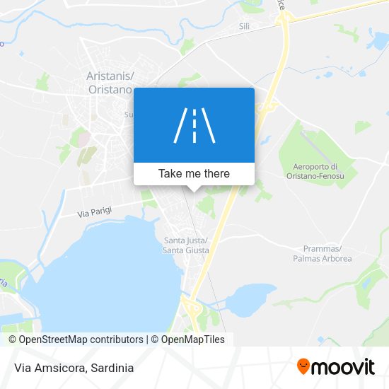 Via Amsicora map