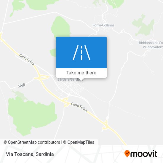 Via Toscana map