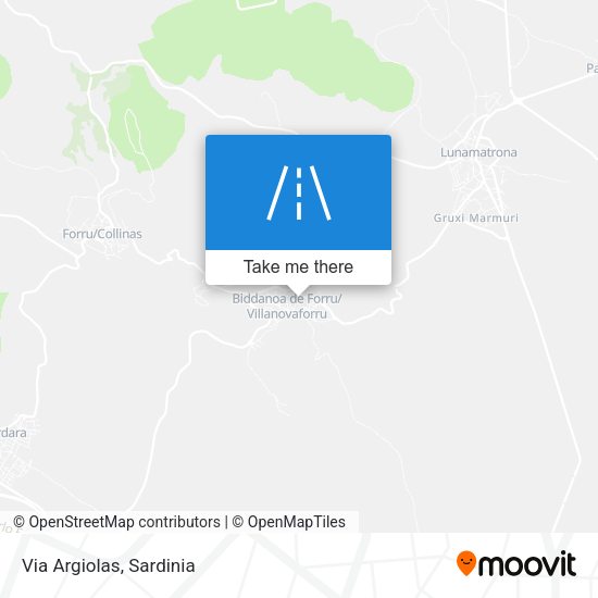 Via Argiolas map