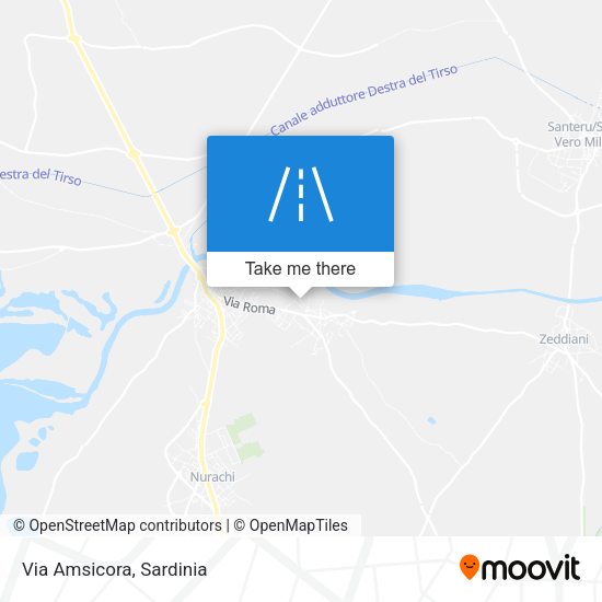 Via Amsicora map