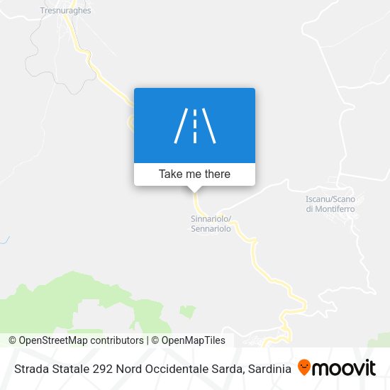 Strada Statale 292 Nord Occidentale Sarda map