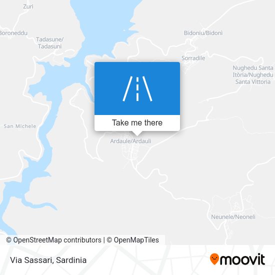 Via Sassari map