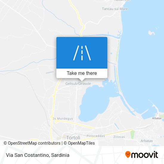 Via San Costantino map