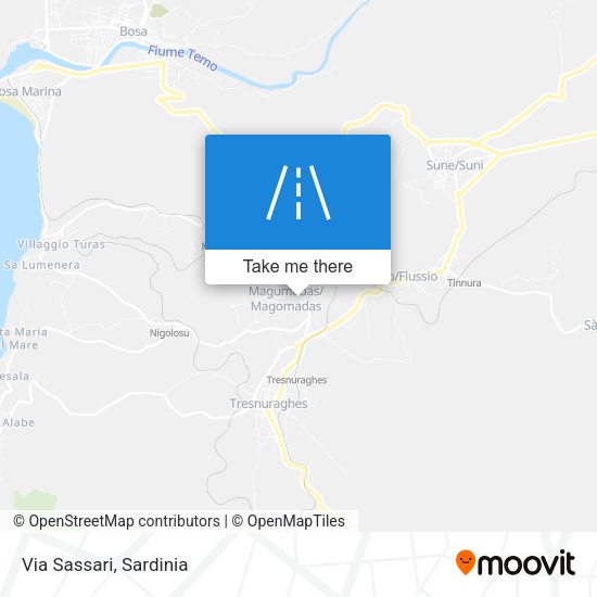 Via Sassari map