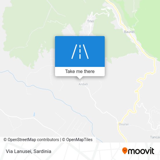 Via Lanusei map