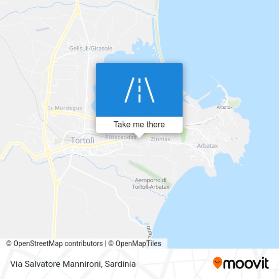 Via Salvatore Mannironi map