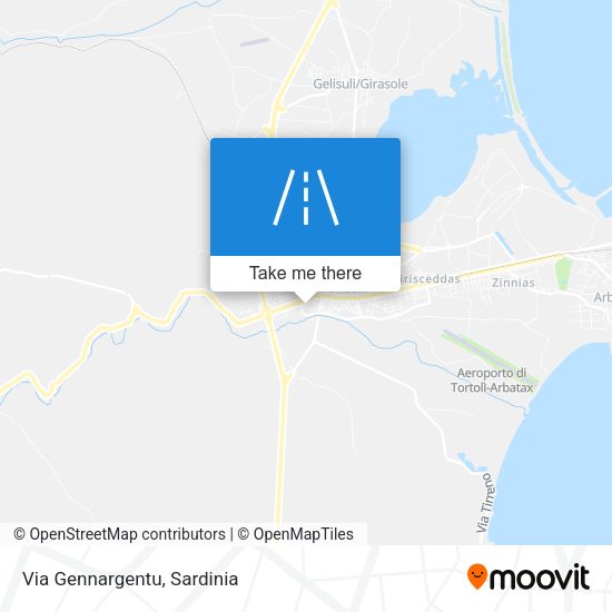 Via Gennargentu map