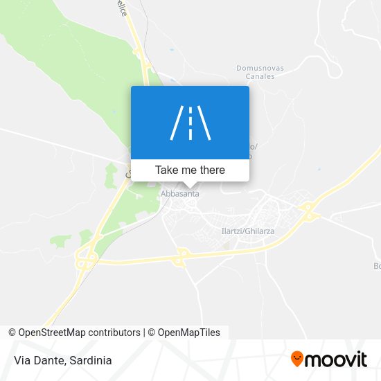 Via Dante map